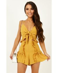 Showpo Let Me Shine Playsuit - Yellow