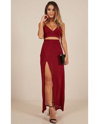 Showpo Body Language Two Piece Set - Red