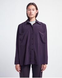 EFTYCHIA Crossed Over Shirt - Purple