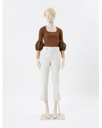 Toga Polyester Stitch Trousers Off-white