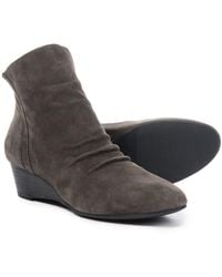 zena suede boots by adam tucker