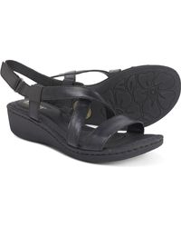 born black wedge sandals