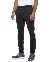adidas Three-stripe Fleece Sweatpants - Black
