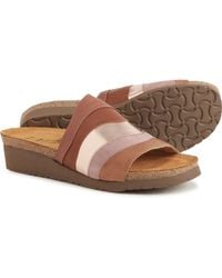 Naot Portia Slide Sandals - Brown