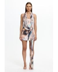 SO ONLINE AU - Robin Drape Dress, Mini Dress, Polyester - Lyst
