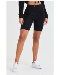 SIKSILK High Waist Cycle Shorts - Black