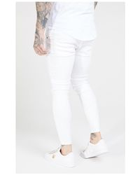 SIKSILK Skinny Distressed Jeans – - White