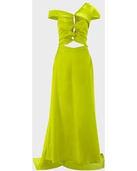Sid Neigum Inverse Tension Cutout Gown - Yellow
