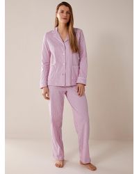 Ralph Lauren - Pink And Blue Striped Pyjama Set - Lyst