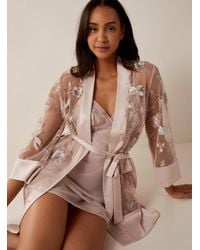 Rya Collection - Powder Pink Sheer Embroidered Robe - Lyst