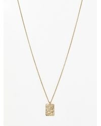 FIVE STUDIOS - Textured Rectangle Pendant Necklace - Lyst
