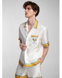 Casablancabrand - Afro Cubism Tennis Club Silk Shirt - Lyst