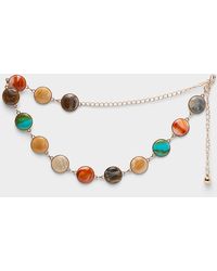 Simon's - Multicolour Marbled Medallion Belt - Lyst