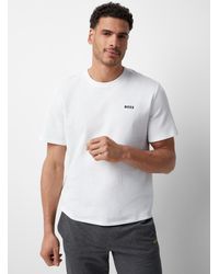BOSS - Embroidered Logo Waffle Lounge T - Lyst