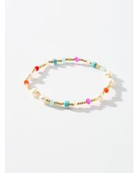Simon's - Colourful Bead And Pearly Bead Bracelet - Lyst