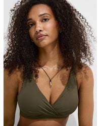 Simon's - Recycled Nylon Draped Padded Bralette At Contemporaine - Lyst