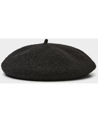 Simon's - Monochrome Wool Beret Exclusive Collection From Italy - Lyst