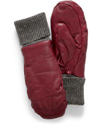 Kombi La Rolly Leather Mittens - Red