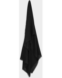 Simon's - Finely Fringed Sheer Lightweight Scarf - Lyst