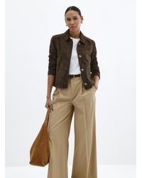 Simon's - Buttoned Genuine Suede Jacket - Lyst