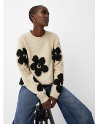 Contemporaine - Floral Brushed Jacquard Sweater - Lyst