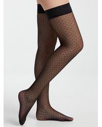 Simon's - Polka Dot Satiny Stay - Lyst