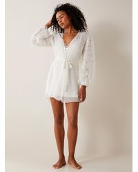 Rya Collection - Embroidered Sleeves Sheer Robe - Lyst