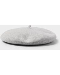 Simon's - Solid Wool Beret - Lyst