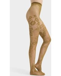 Simon's - Floral Fishnet Tights Exclusive Collection From Italy - Lyst