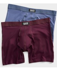 Saxx Underwear Co. - 6" Blue/burgundy Boxer Briefs Vibe Xtra 2 - Lyst