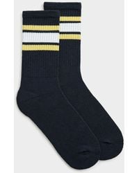 Simon's - Retro Stripes Socks - Lyst