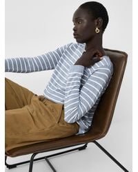 Contemporaine - 100% Cotton Striped Sweater - Lyst