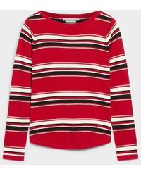 Contemporaine - 100% Cotton Striped Sweater - Lyst