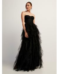 Icône - Tulle Tiers Lace Bustier Maxi Dress - Lyst