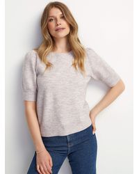 Icône - Short Puff Sleeves Sweater - Lyst