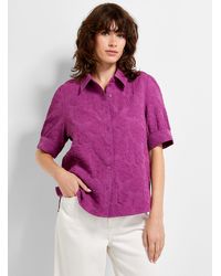 Contemporaine - Embossed Floral Shirt - Lyst