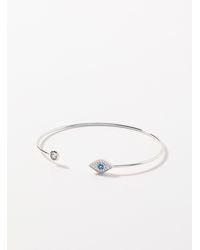 Simon's - Evil Eye Open Bangle - Lyst
