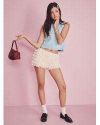 Twik - Ruffled Lace Mini Short - Lyst
