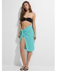 Simon's - Devoré Sheer Knit Sarong - Lyst