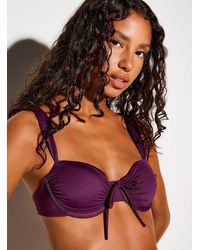 Simon's - Ruched Bow Balconette - Lyst