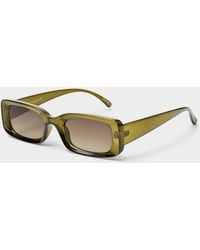 Simon's - Abigail Narrow Rectangular Sunglasses - Lyst