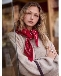 Simon's - Paisley Jacquard Triangular Scarf - Lyst