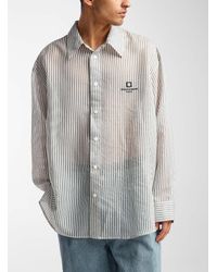 WOOYOUNGMI - Pajama Stripes Sheer Shirt - Lyst