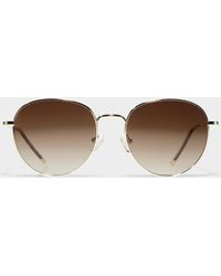 Le 31 - Lars Metallic Round Sunglasses - Lyst