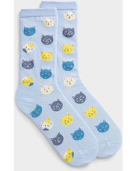 Simon's - Expressive Cat Socks - Lyst