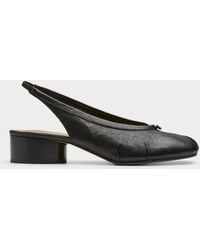 Maison Margiela Tabi Double-Strap Leather Ballet Flats in