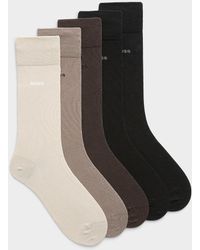 BOSS - Solid Classic Dress Socks 5 - Lyst