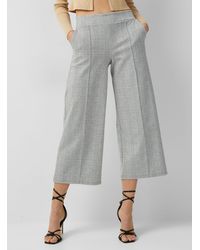 ichi check padded coat