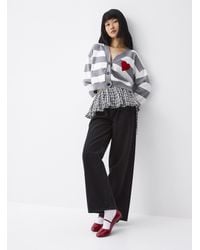 Twik - Fleece Heart Striped Cardigan - Lyst
