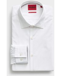HUGO - Poplin Solid Shirt Slim Fit - Lyst